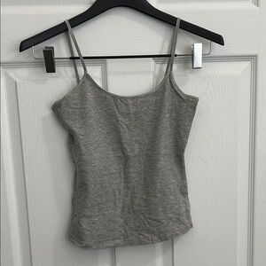 Basic Gray Spaghetti Strap Tank Top Camisole